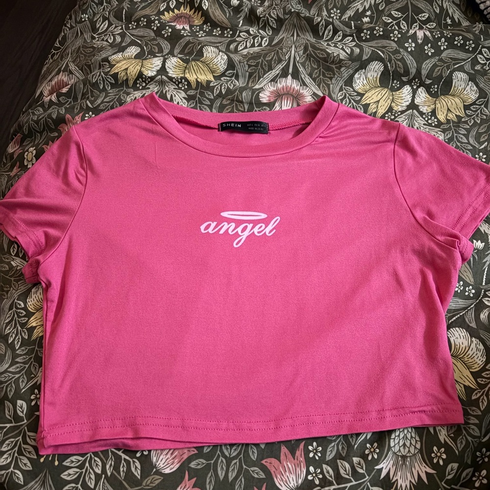 Hot Pink "Angel" Baby Tee
